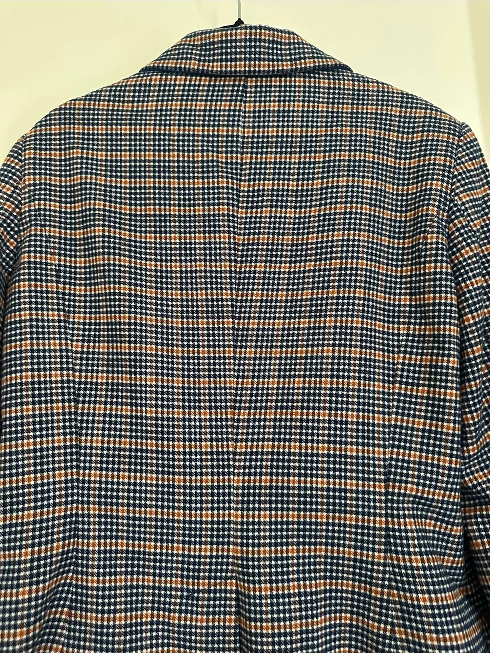 Merona Navy and Rust Plaid Blazer